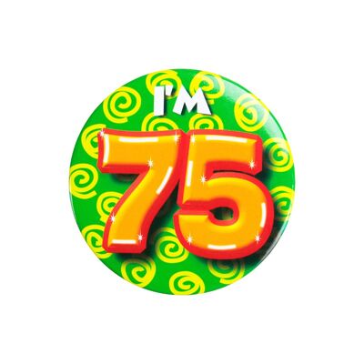 Button klein - I'm 75