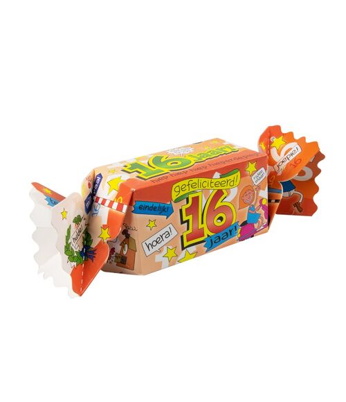 Kado/Snoepverpakking Fun - 16 jaar