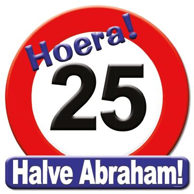 Huldeschild - 25 jaar moitié Abraham