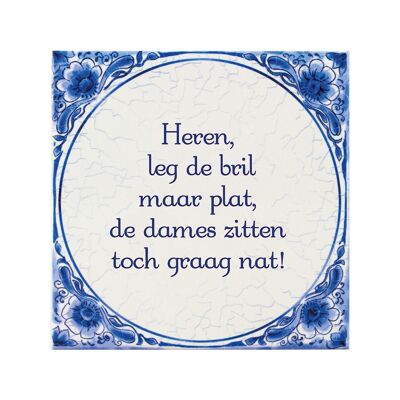 Tegels delfts blauw - Bril plat