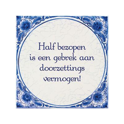 Tegels delfts blauw - Half bezopen