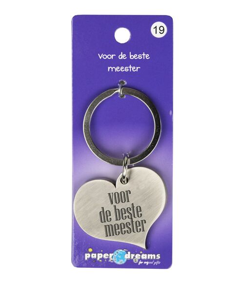 Hart sleutelhanger - voor de beste meester