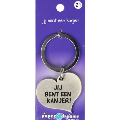 Hart sleutelhanger - jij bent een kanjer