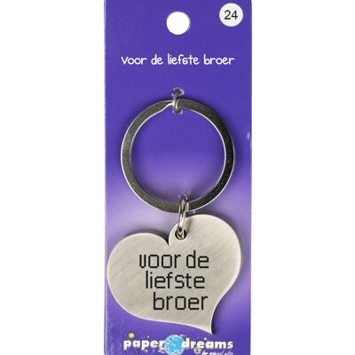 Hart sleutelhanger - voor de liefste broer