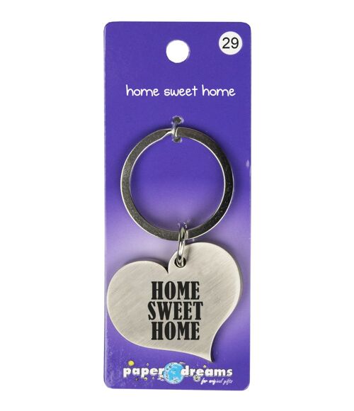 Hart sleutelhanger - home sweet home