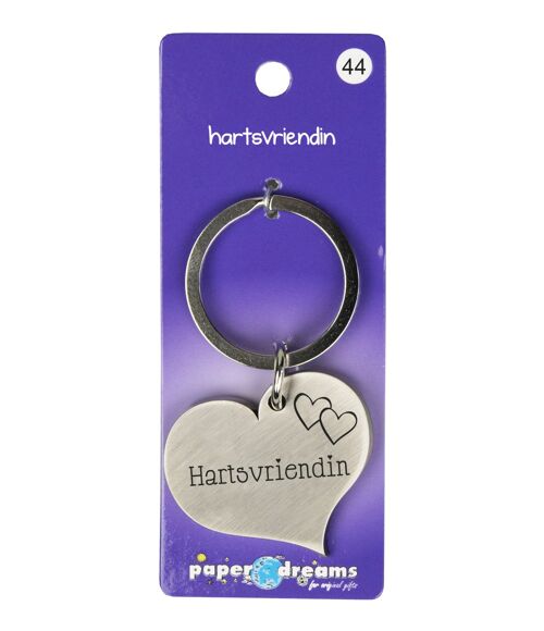 Hart sleutelhanger - hartsvriendin