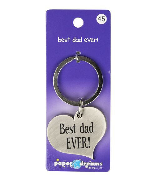 Hart sleutelhanger - best dad ever