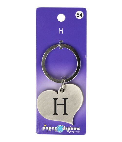 Hart sleutelhanger - H