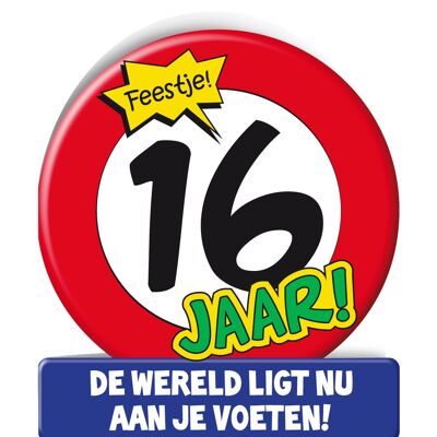 Wenskaarten - 16 jaar verkeersbord