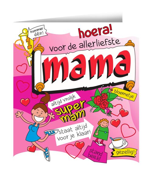 Wenskaarten - Mama cartoon