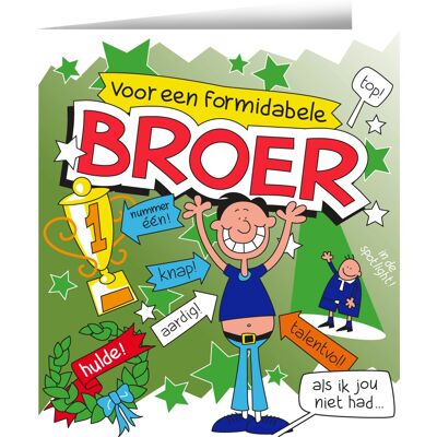 Wenskaarten - Broer cartoon