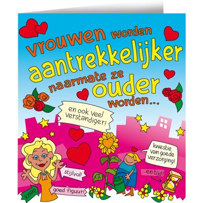 Wenskaarten - Vrouwen wurde aantrekkelijker cartoon