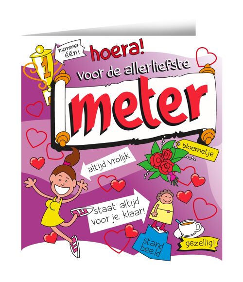 Wenskaarten - Meter cartoon