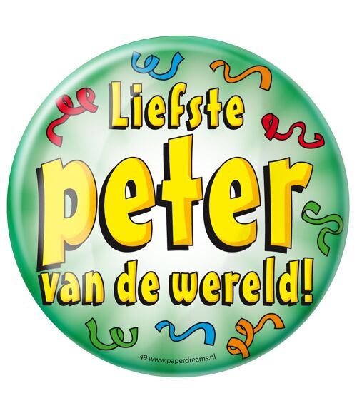 Button XL - Liefste Peter