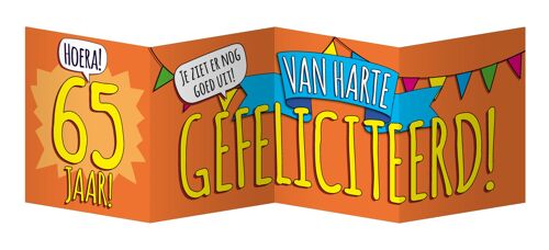 Surprise Card - 65 jaar gefeliciteerd