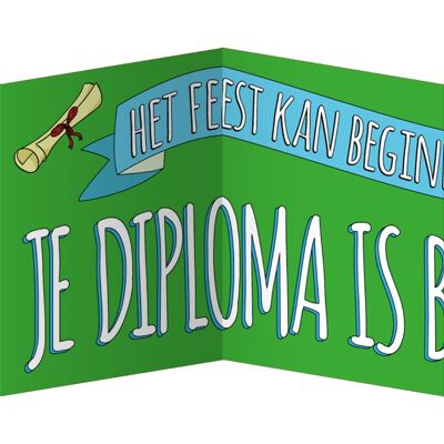 Tarjeta sorpresa - Diploma geslaagd