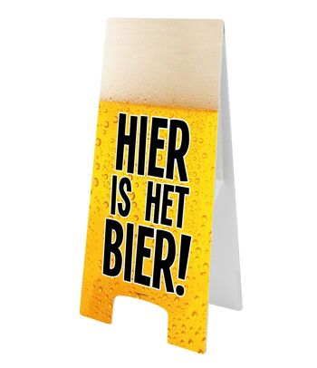 Panneau d'avertissement - Hier est het bier !