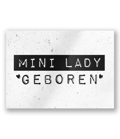 Black & White Cards - Mini lady