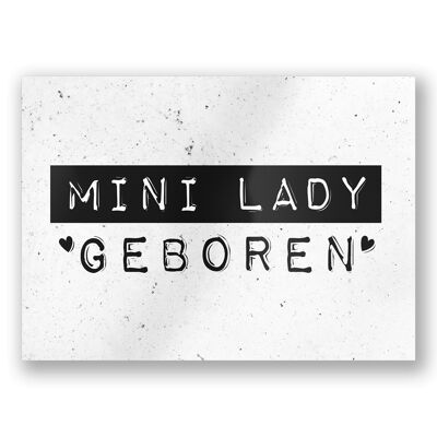 Schwarz-Weiß-Karten - Mini Lady