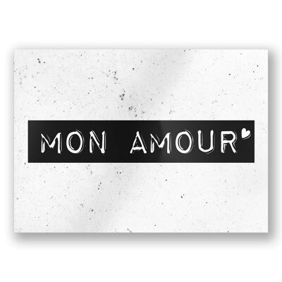 Schwarz-Weiß-Karten - Mon amour