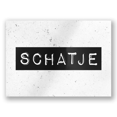 Tarjetas en blanco y negro - Schatje