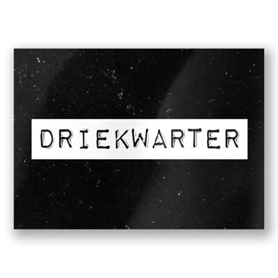Tarjetas en blanco y negro - Driekwarter