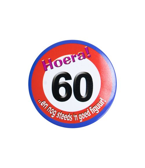 Button klein - 60 jaar verkeersbord