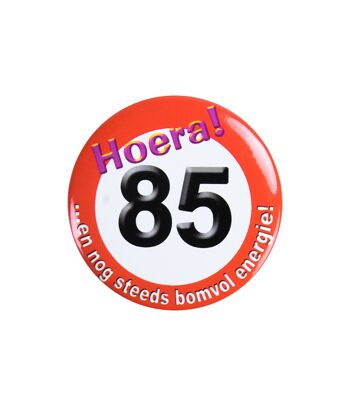 Button klein - 85 jaar verkeersbord