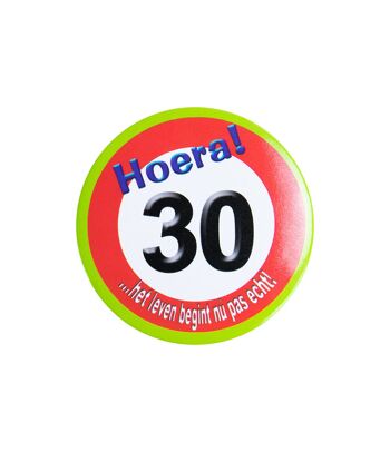 Button klein - 30 jaar verkeersbord