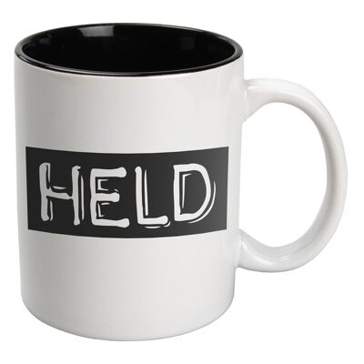 Black & White Mugs - Held (white)