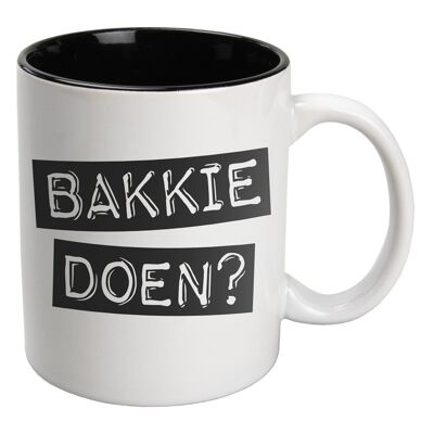 Black & White Mugs - Bakkie doen (white)