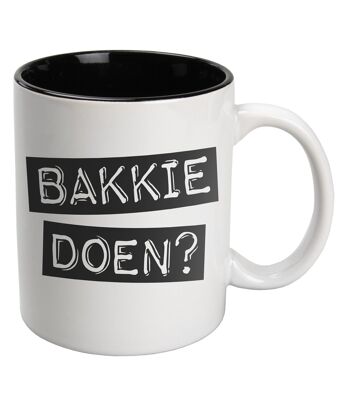 Mugs Noir & Blanc - Bakkie doen (blanc)