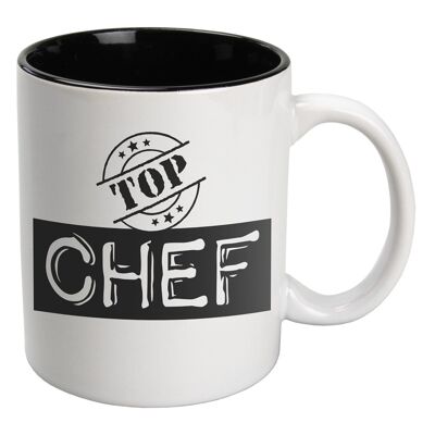 Tazas en blanco y negro - Top Chef (blanco)