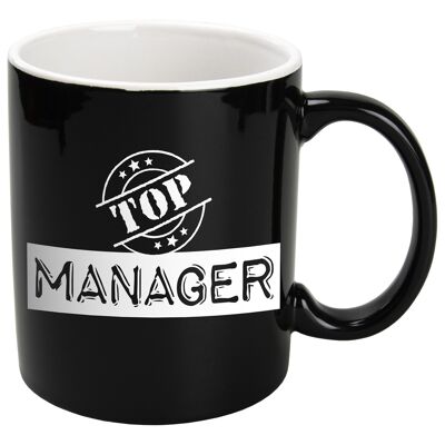 Schwarz-Weiße Tassen - Manager (schwarz)