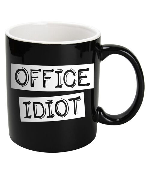 Black & White Mugs - Office idiot (black)