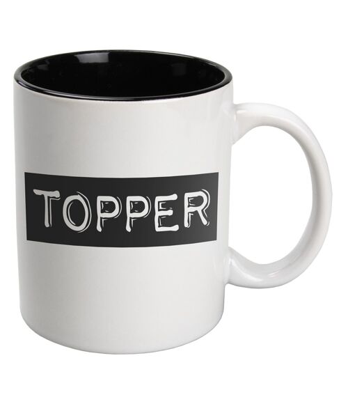 Black & White Mugs - Topper (white)
