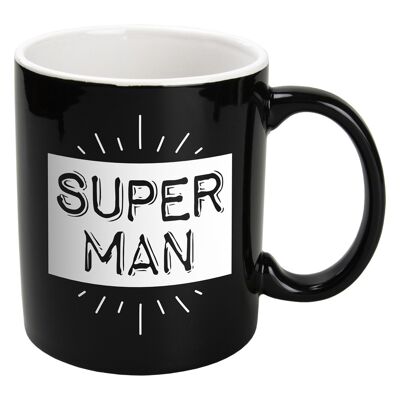 Schwarz-Weiße Tassen - Superman (schwarz)