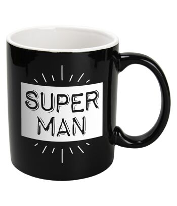Mugs Noir & Blanc - Superman (noir)