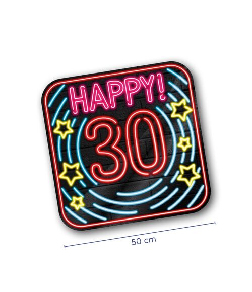 Neon decoration signs - Happy 30