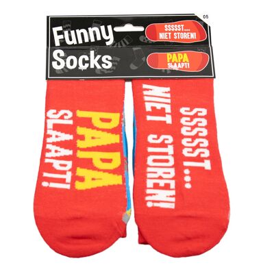 Funny socks - Papa slaapt sssst