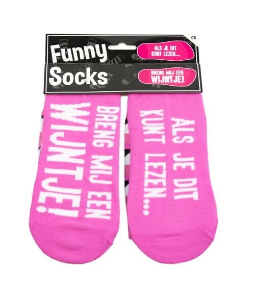 Funny socks - Breng mij een wijntje