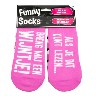 Funny socks - Breng mij een wijntje