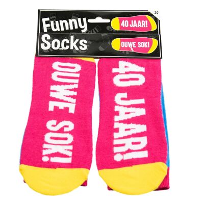 Lustige Socken - 40 Jahre