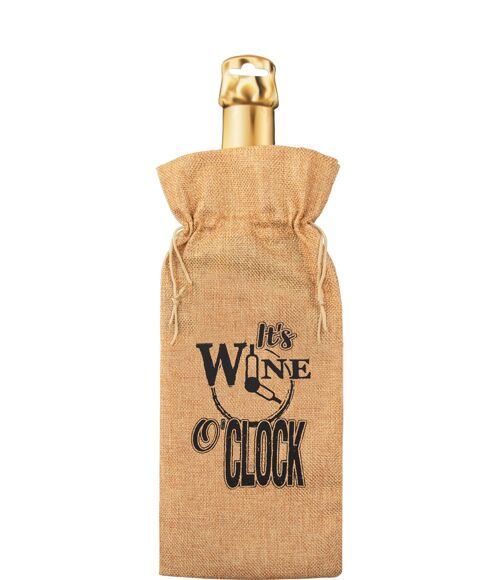 Bottle gift bag - It's wine o'clock