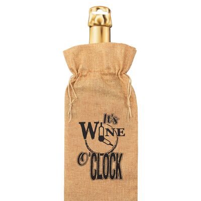 Bottle gift bag - It's wine o'clock