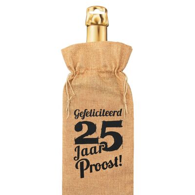 Flaschengeschenktüte - 25 jaar