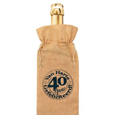 Sacchetto regalo bottiglia - 40 jaar