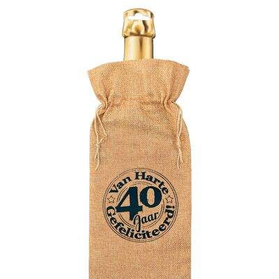 Sac cadeau bouteille - 40 jaar