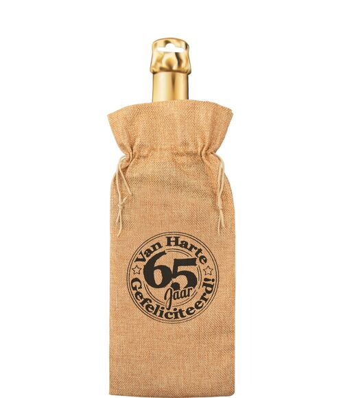 Bottle gift bag - 65 jaar