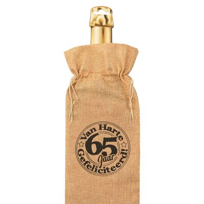 Flaschengeschenktüte - 65 jaar